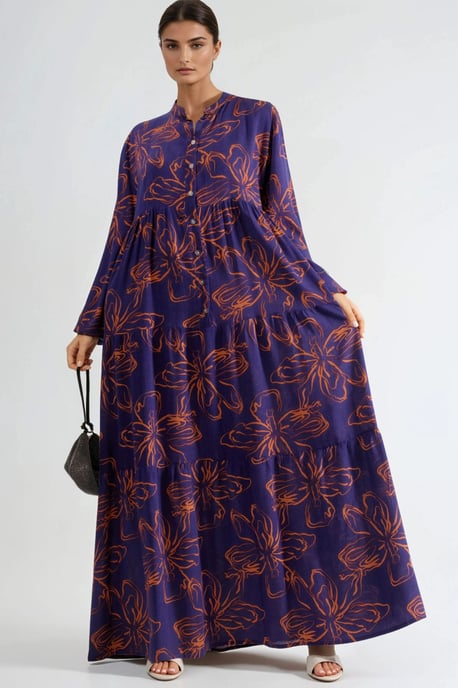Bequemes Gemustertes Maxikleid - Image 4