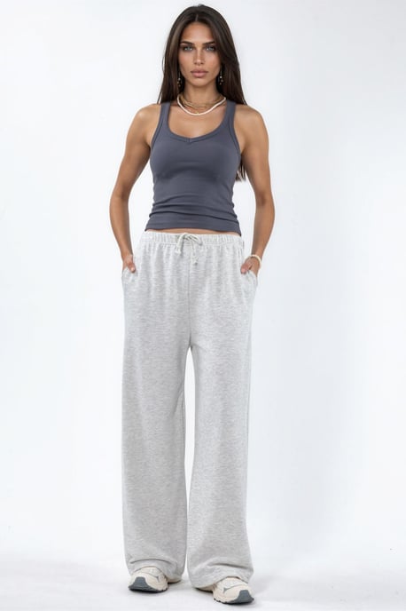 Damen Sweatpants aus Baumwollmischung mit geradem Bein - Image 1