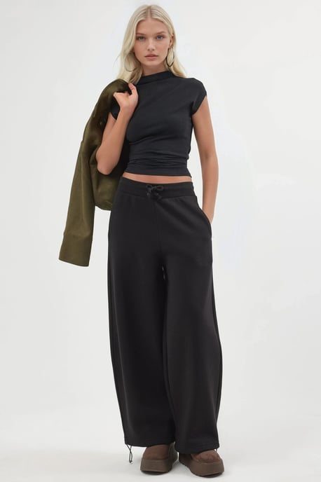 Damen Lange Fleece-Hosenträgerhosen - Image 1