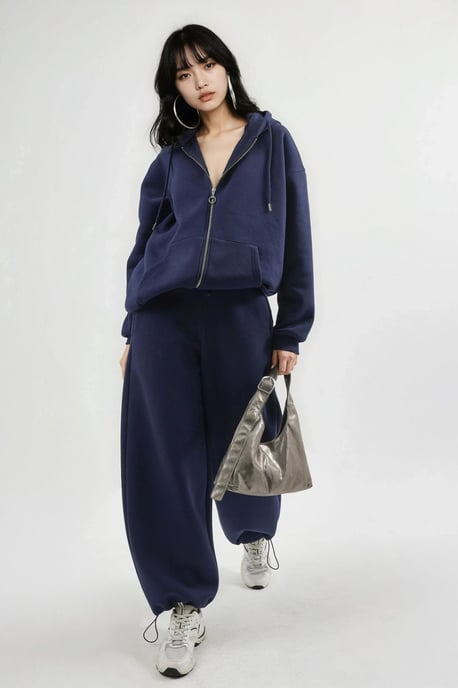 Damen Lange Fleece-Hosenträgerhosen - Image 1