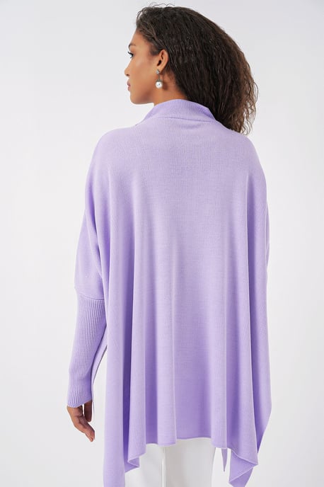 Oversized Halbsteher-Langarm-Strickpullover - Image 5