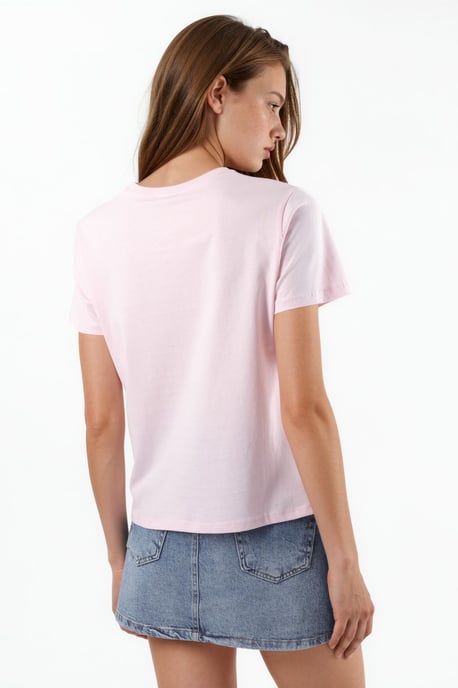 Schlichtes Rundhalsausschnitt Baumwoll-T-Shirt - Image 3