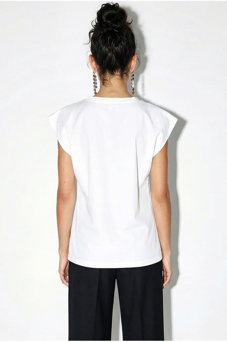 Cut-Out Rundhals-T-Shirt - Image 4