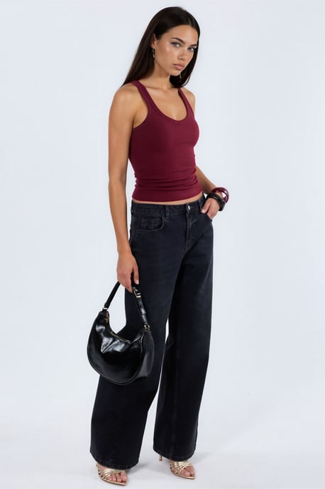 V-Ausschnitt Ripp-Top - Image 4