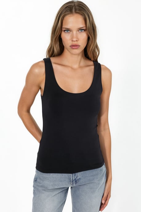 U-Kragen Strick-Cami-Top - Image 5