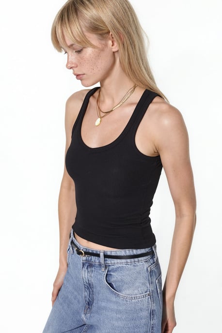 V-Ausschnitt Ripp-Top - Image 3