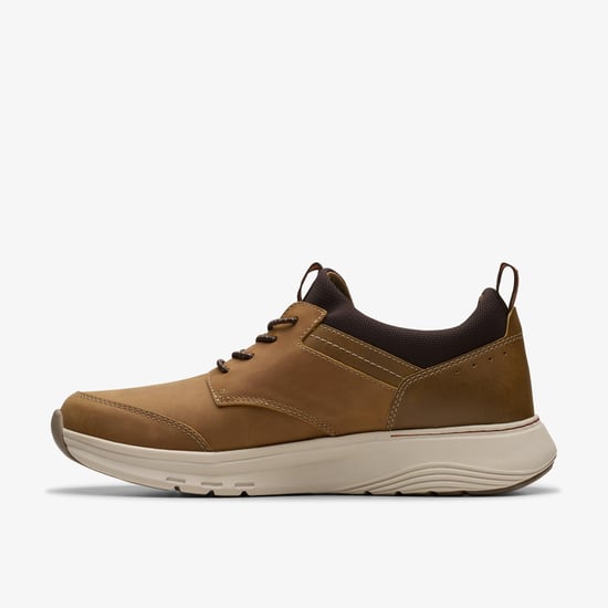 Motion Trek EZ Dark Tan Lea Sneakers - Image 2