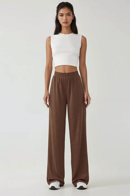 Weite leg Textur Strickhosen - Image 4