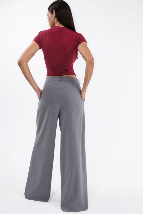 Hochtaillierte weite Palazzo-Hose - Image 3