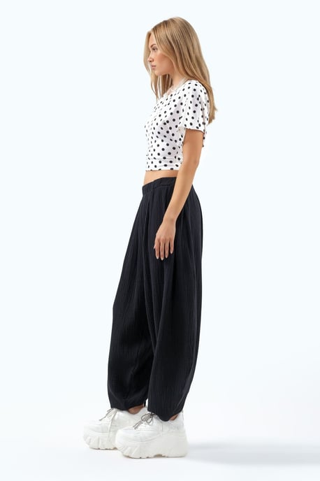 Hosen mit weitem Bein und elastischem Bund - Image 4