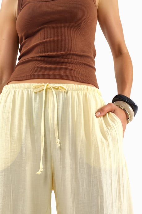 Damen weit geschnittene gewebte Hose - Image 4