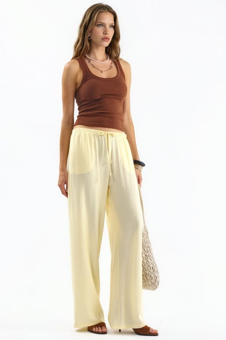 Damen weit geschnittene gewebte Hose - Image 5