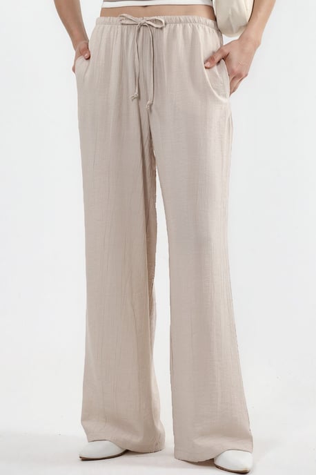 Damen Weitbeinige Gewebte Hosen - Image 1