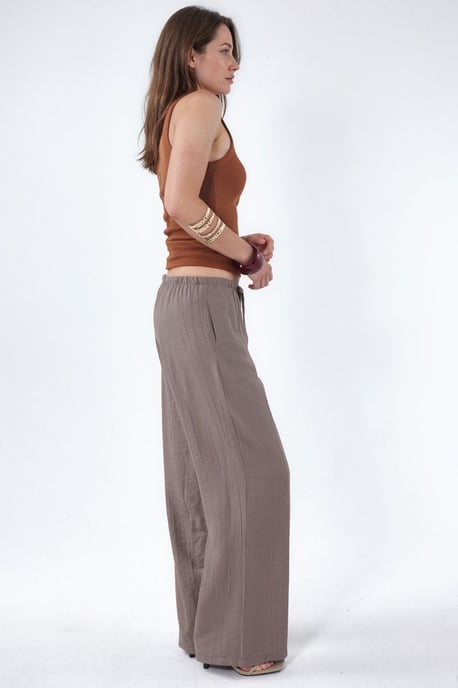 Damen weit geschnittene gewebte Hose - Image 2