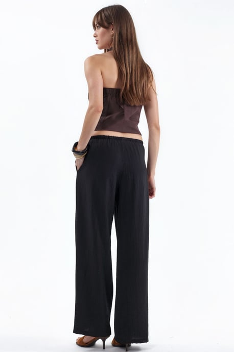 Damen Hosen mit weitem Bein aus Gewebe - Image 3