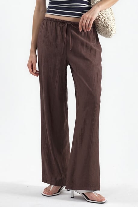 Damen weit geschnittene gewebte Hose - Image 1