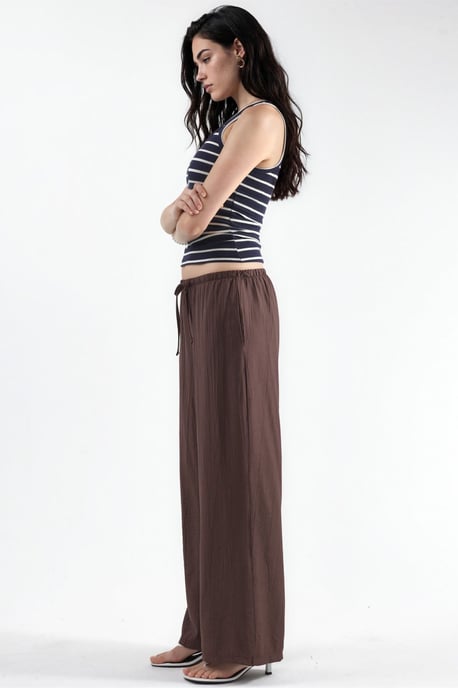 Damen weit geschnittene gewebte Hose - Image 2