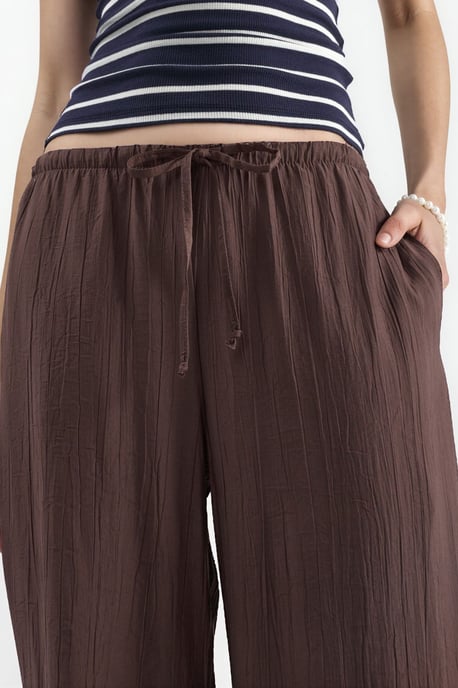 Damen weit geschnittene gewebte Hose - Image 3