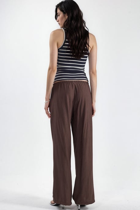 Damen weit geschnittene gewebte Hose - Image 4