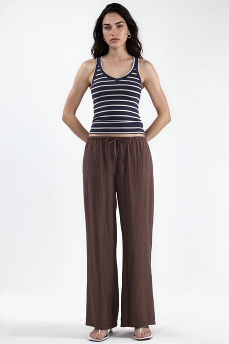 Damen weit geschnittene gewebte Hose - Image 5