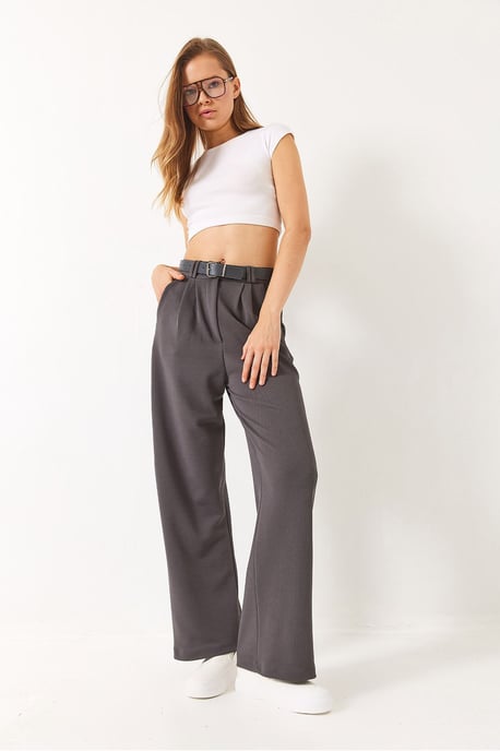 Bundfaltenweite Strickhose - Image 3