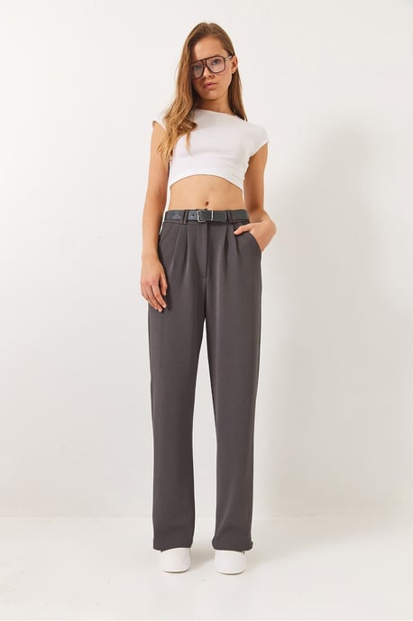 Bundfaltenweite Strickhose - Image 5