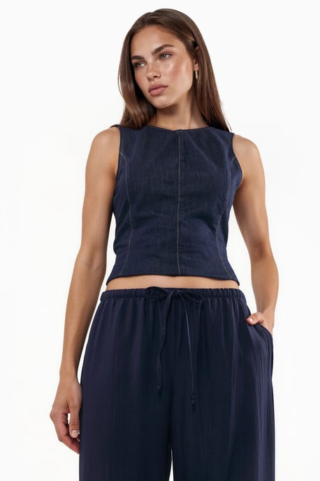 Damen weit geschnittene gewebte Hose - Image 4