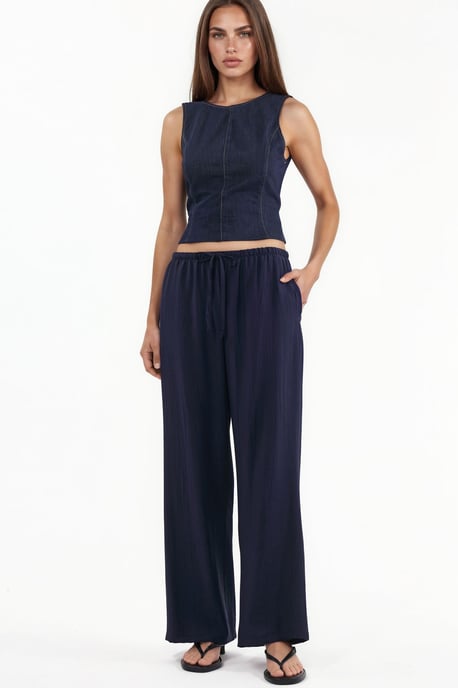 Damen weit geschnittene gewebte Hose - Image 5