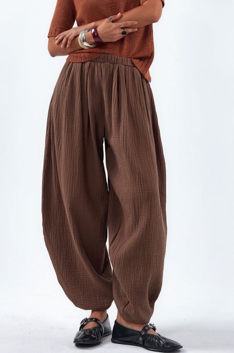 Hosen mit weitem Bein und elastischem Bund - Image 1