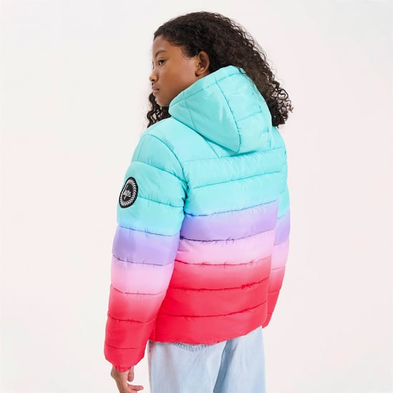 Mädchen Gestepptes Warmwetterjacke Kinder Pink Kapuzen Wintermantel - Image 4