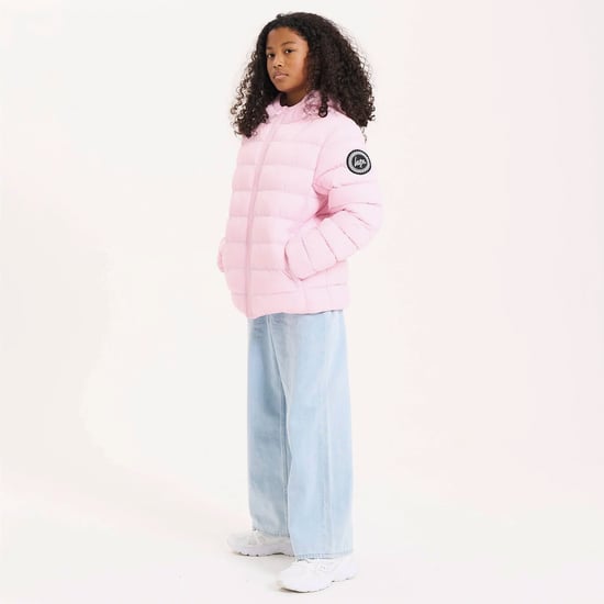 Mädchen Steppjacke Kinder Pink Kapuzengefütterte Warme Winterjacke - Image 3