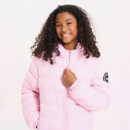 Mädchen Steppjacke Kinder Pink Kapuzengefütterte Warme Winterjacke - Image 5