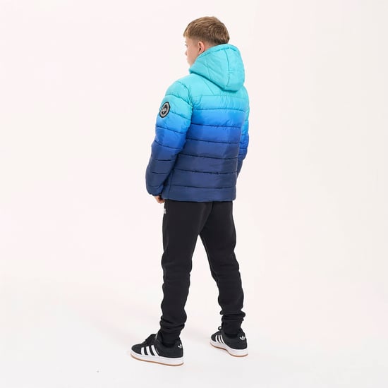 Jungen Steppjacke Kinder Blau-Ozean-Gradient Kapuzen Wärmender Mantel - Image 4