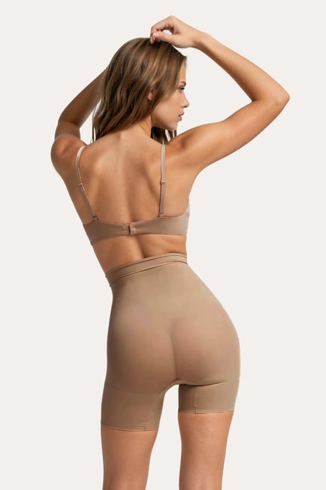 Premium Nahtlose Hochtaillierte Shorts bis zur Mitte des Oberschenkels Shapewear - Image 2