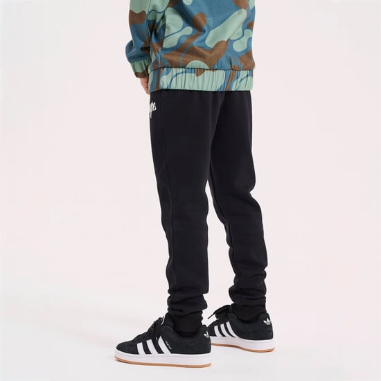 Jungen Jogginghose Kinder Casual Schwarze Sweatpants Weiche Bündchen Lounge Hosen - Image 4
