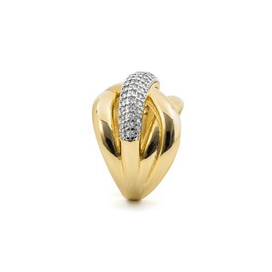 Luxenter Brilliant Metal and Zirconia Alloy Ring mit 18-karat-Gelbgold - Prukah - Image 3