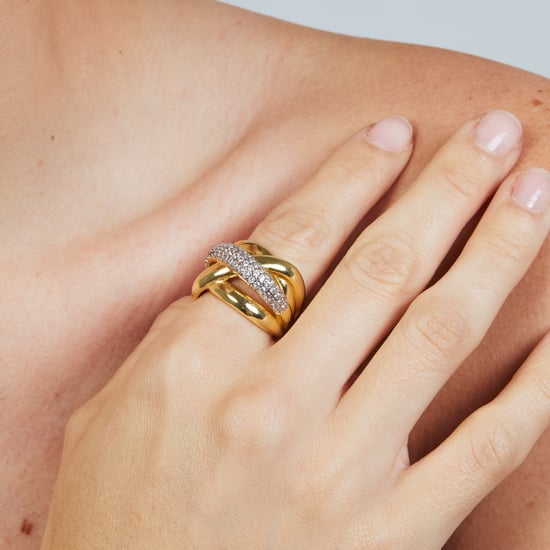 Luxenter Brilliant Metal and Zirconia Alloy Ring mit 18-karat-Gelbgold - Prukah - Image 4