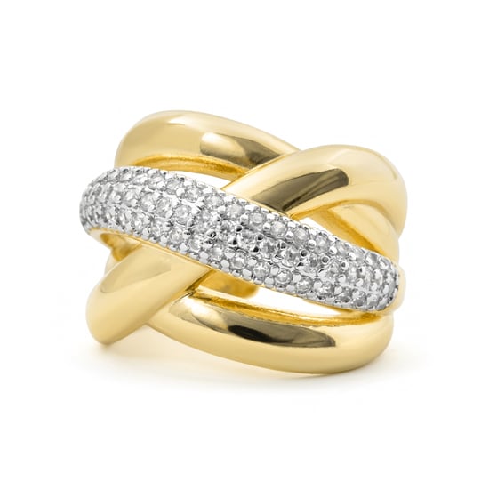 Luxenter Brilliant Metal and Zirconia Alloy Ring mit 18-karat-Gelbgold - Prukah - Image 6