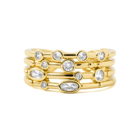 Luxenter-Ring aus brillantem Metall und Zirkonia-Legierung, gefertigt in 18-karat-Gelbgold – Ulethel - Image 6