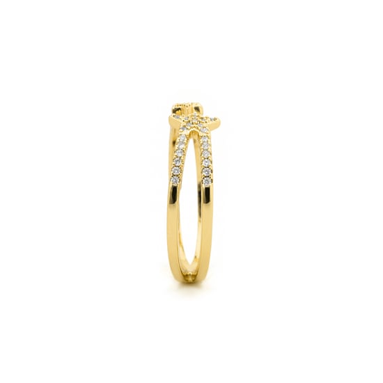 Luxenter Brilliant Metal and Zirconia Alloy Ring in 18 karat Gelbgold - Helmsu - Image 3