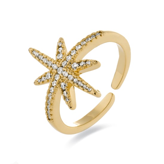 Luxenter Ring mit Brillantzirkonia aus 18K Gelbgold - Oriok - Image 1