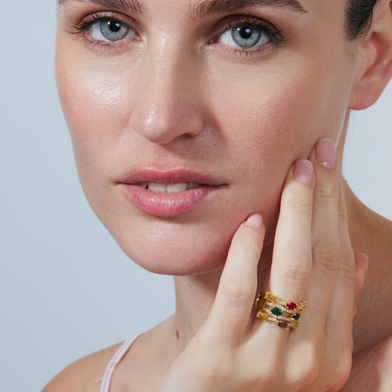 Luxenter-Ring aus Metalllegierung und mehrfarbigem Zirkonia mit 18-karat-Gelbgold - Rieu - Image 4