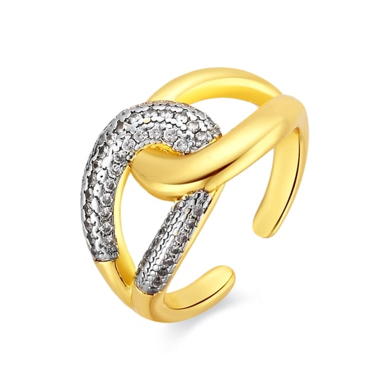 Luxenter Brilliant Metal and Zirconia Alloy Ring in 18 karat Gelbgold - Denan - Image 1