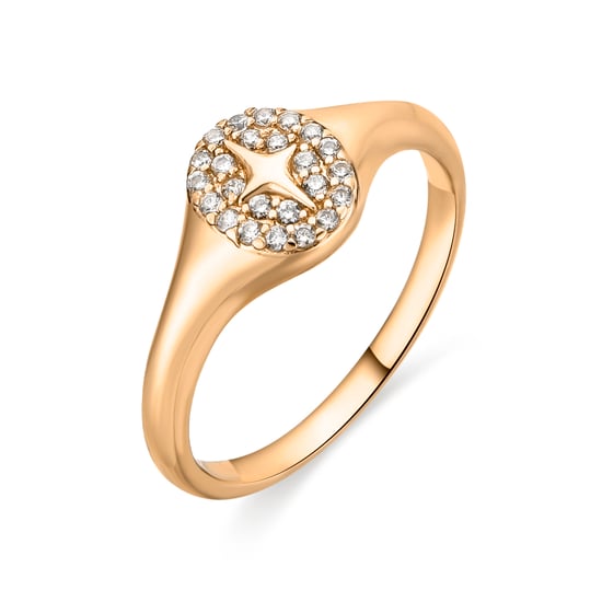 Luxenter Ring mit 18-karätiger Gelbgold-Finish und Zirkonia – Ilith - Image 1