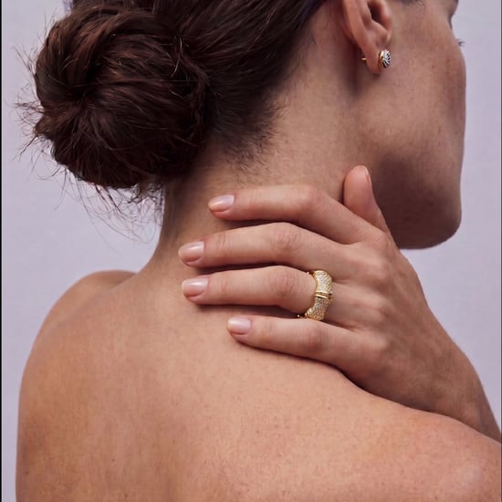 Luxenter-Ring aus brillantem Metall und Zirkonia-Legierung, gefertigt in 18-karat-Gelbgold - Rechi - Image 5