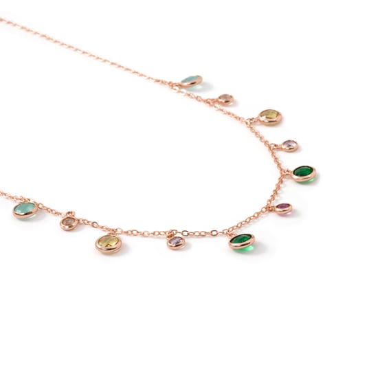 Luxenter-Halskette aus Metalllegierung und mehrfarbigem Zirkonia, gefertigt in 18-karat-Roségold – Huis - Image 6