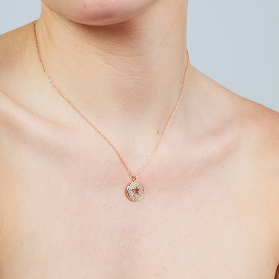 Luxenter-Halskette aus brillantem Metall und Zirkonia-Legierung, verarbeitet in 18-karat-Roségold – Lypil - Image 4