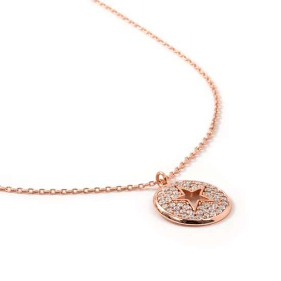 Luxenter-Halskette aus brillantem Metall und Zirkonia-Legierung, verarbeitet in 18-karat-Roségold – Lypil - Image 6