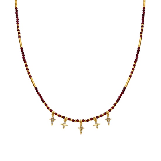 Luxenter 925 Sterlingsilber und Brilliant Zirconia Halskette aus 18 Karat Gold - Paila - Image 1