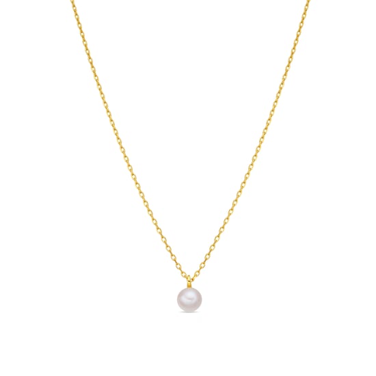 Luxenter Weiße Perlenkette aus 18-karat-Gelbgold – Talori - Image 1
